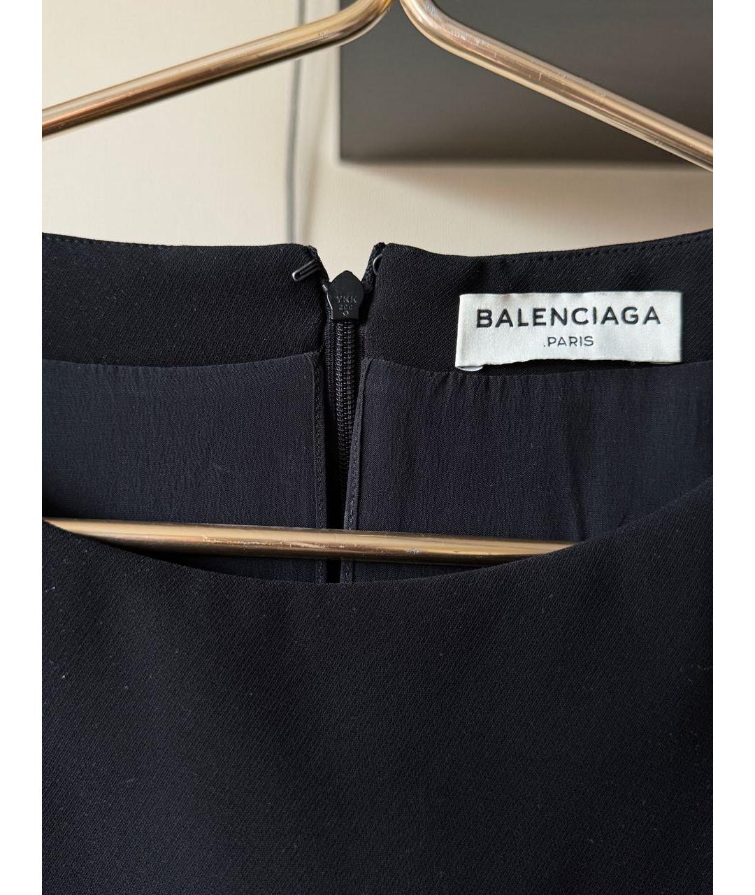 BALENCIAGA Черная полиэстеровая блузы, фото 4