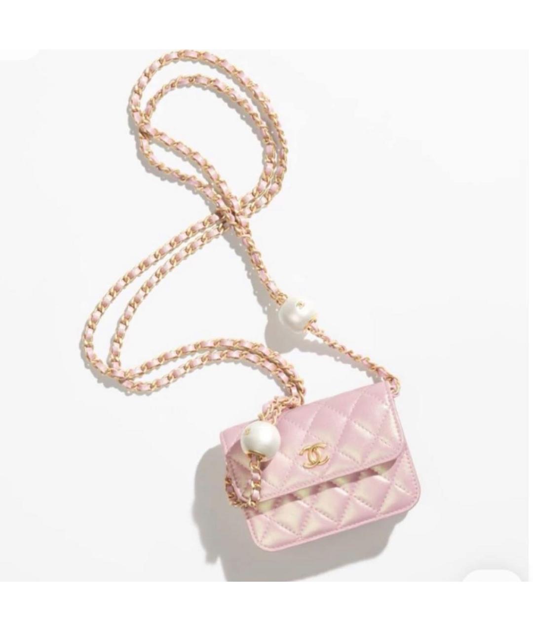 CHANEL Розовая кожаная сумка через плечо, фото 1