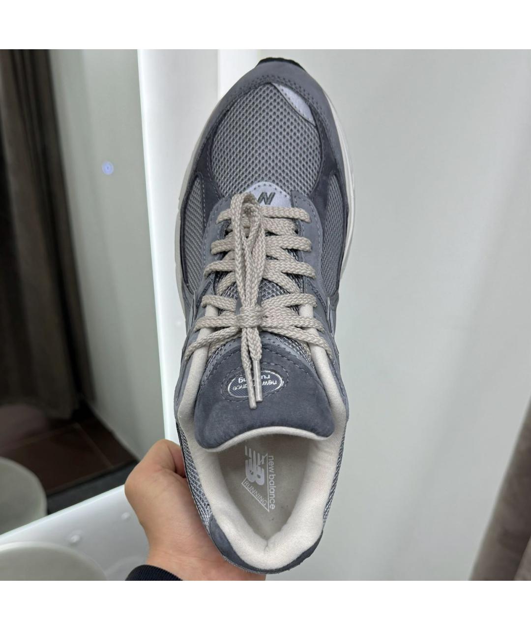 NEW BALANCE Серые замшевые низкие кроссовки / кеды, фото 4