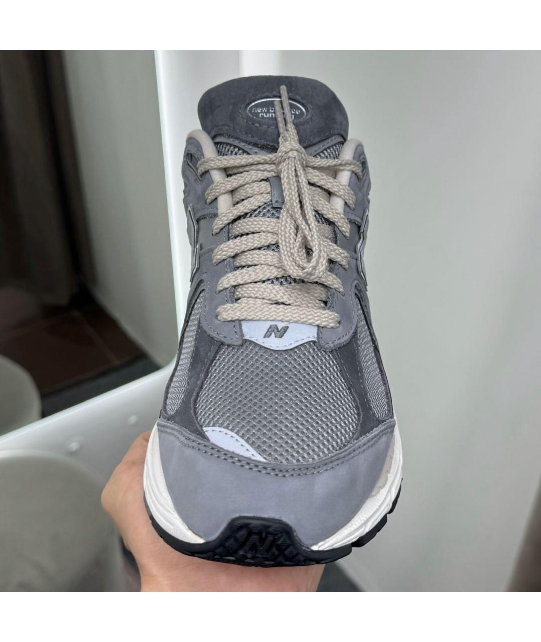 NEW BALANCE Серые замшевые низкие кроссовки / кеды, фото 6