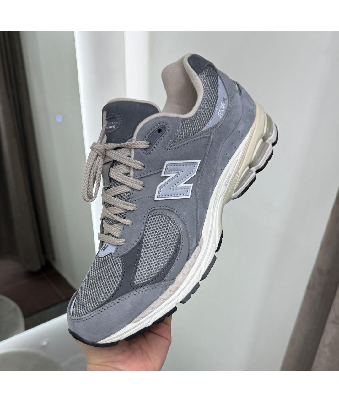 NEW BALANCE Серые замшевые низкие кроссовки / кеды, фото 2