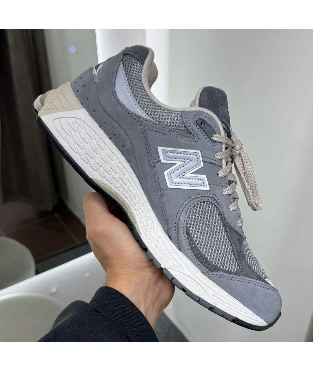 NEW BALANCE Серые замшевые низкие кроссовки / кеды, фото 5