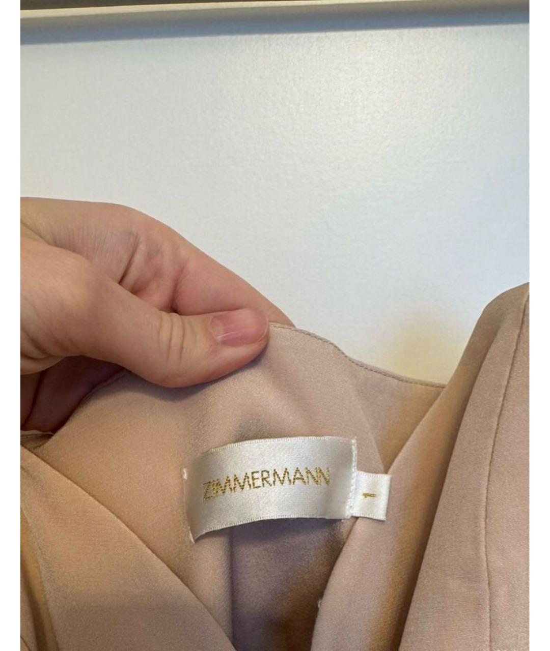 ZIMMERMANN Розовое шелковое коктейльное платье, фото 3