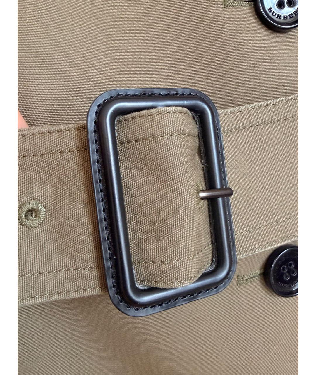 BURBERRY Хаки хлопковый тренч/плащ, фото 3