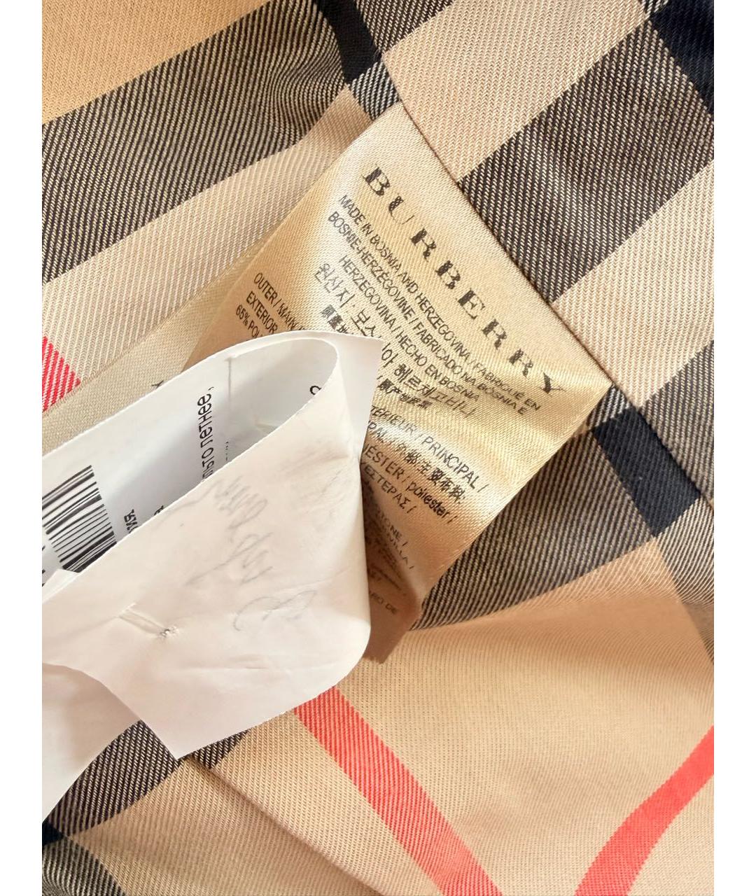 BURBERRY Хаки хлопковый тренч/плащ, фото 7