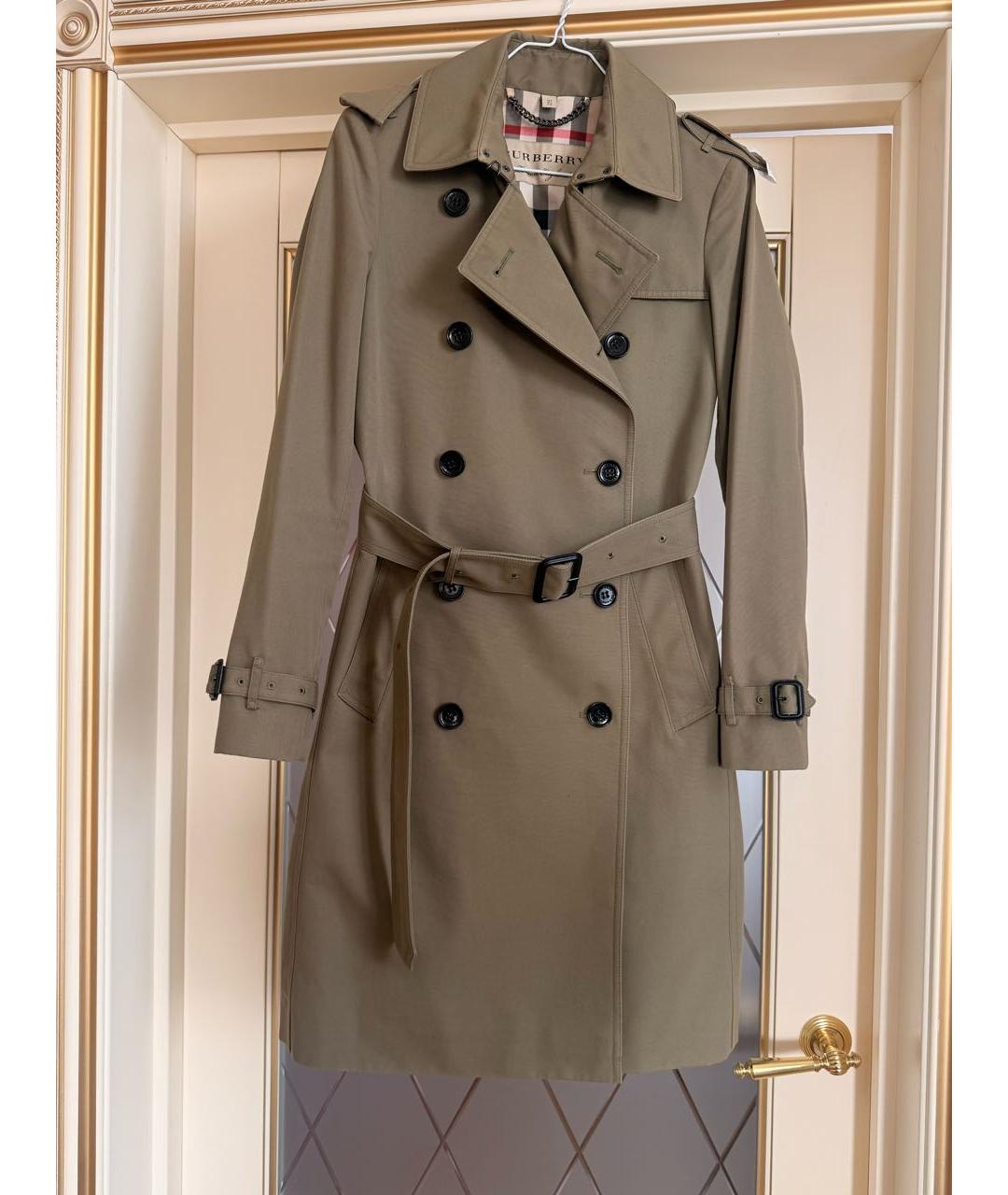 BURBERRY Хаки хлопковый тренч/плащ, фото 9