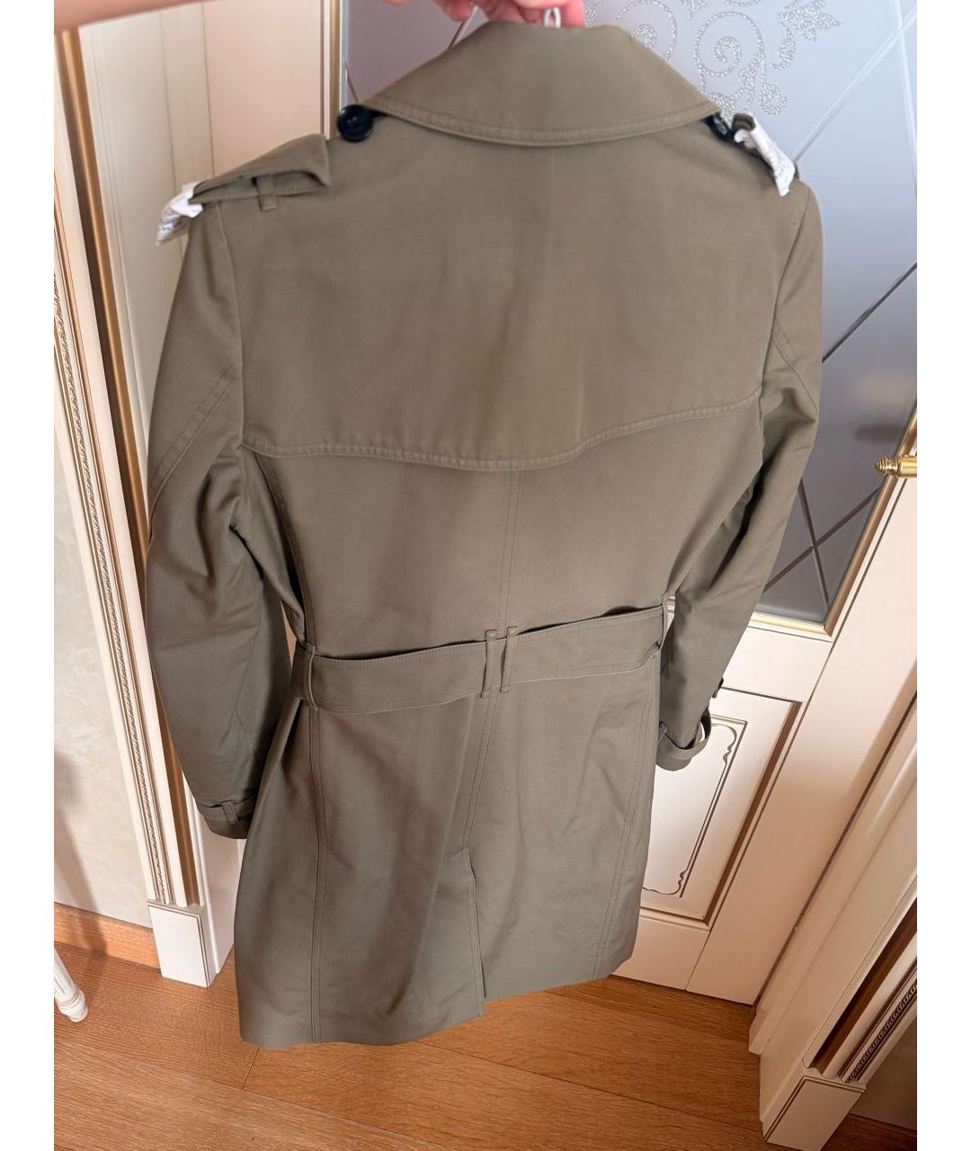 BURBERRY Хаки хлопковый тренч/плащ, фото 2