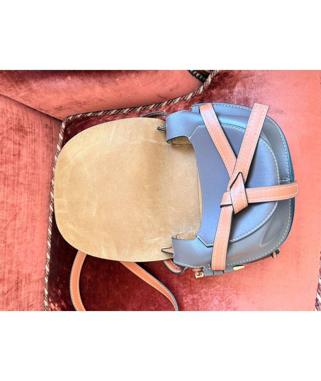 LOEWE Бордовая кожаная сумка через плечо, фото 6