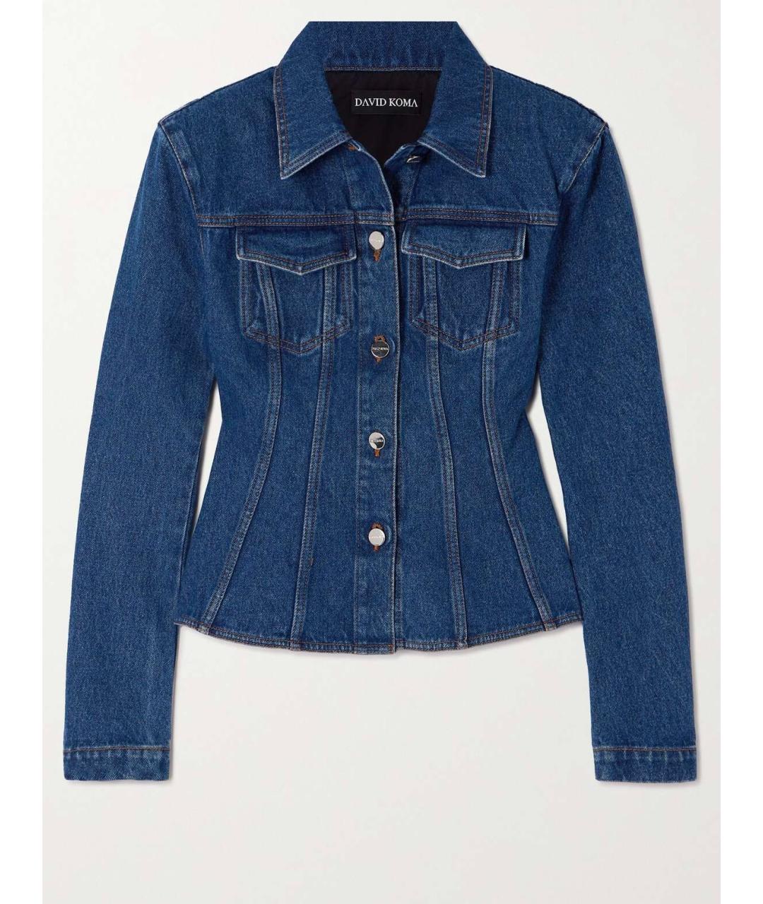 DAVID KOMA Синяя хлопковая куртка, фото 5