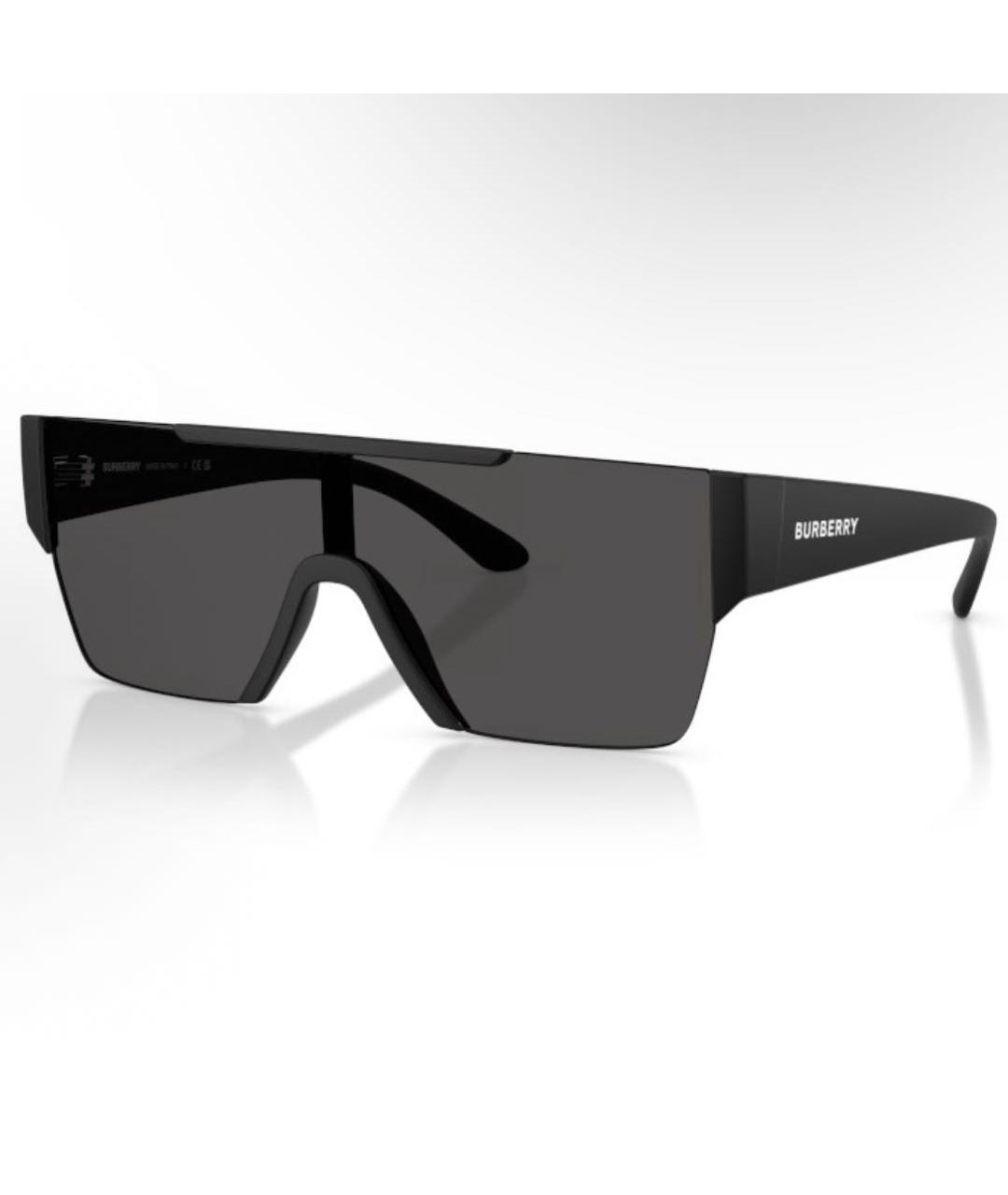BURBERRY Черные пластиковые солнцезащитные очки, фото 5