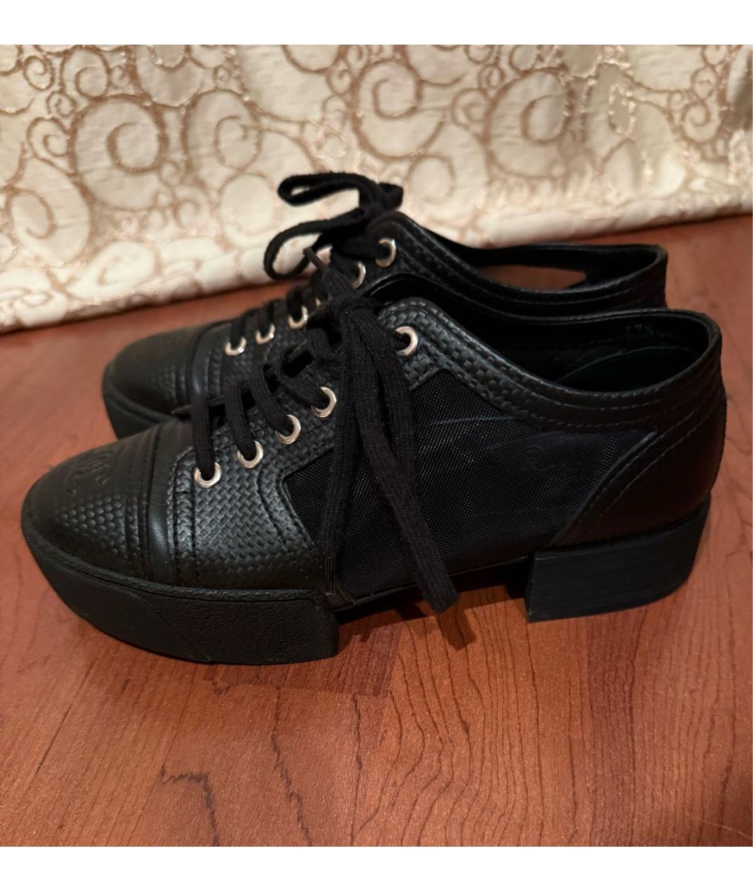 CHANEL Черные кожаные туфли, фото 4