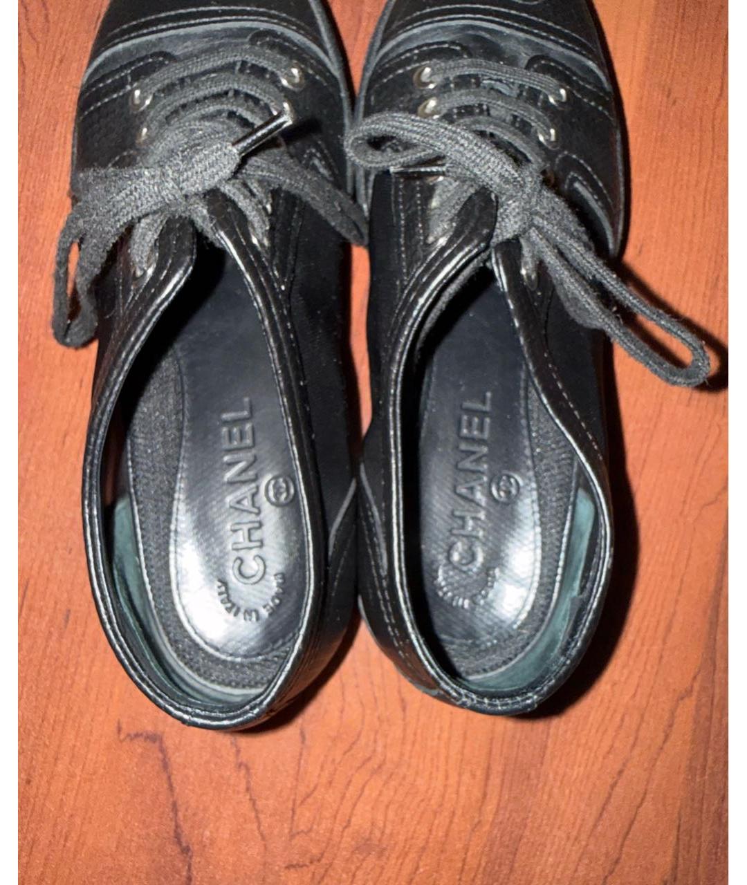 CHANEL Черные кожаные туфли, фото 3