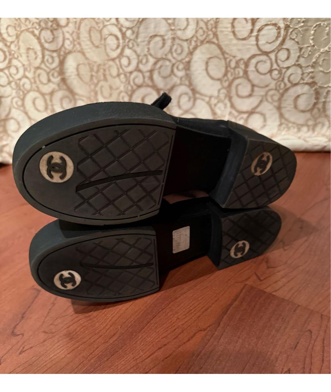 CHANEL Черные кожаные туфли, фото 7