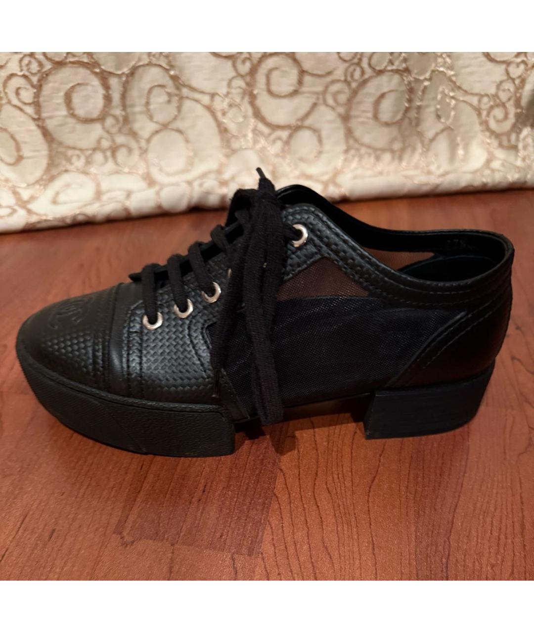 CHANEL Черные кожаные туфли, фото 6