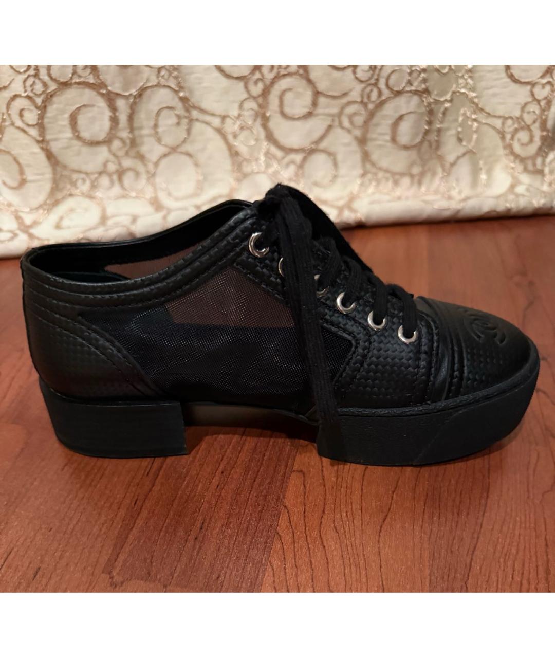 CHANEL Черные кожаные туфли, фото 9