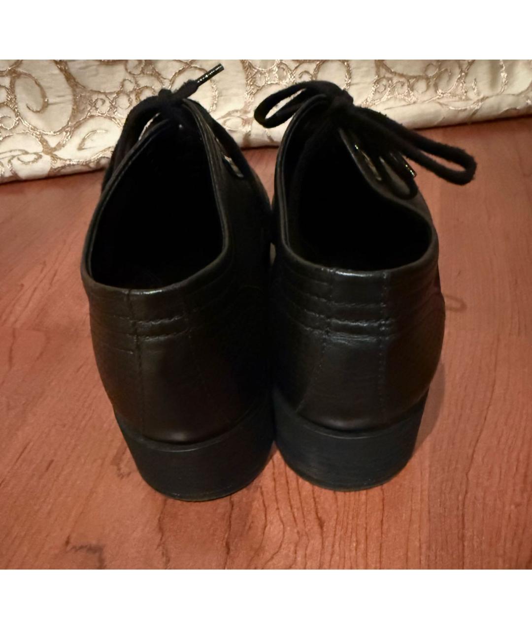 CHANEL Черные кожаные туфли, фото 5