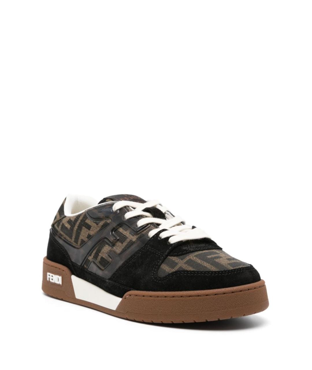 FENDI Коричневые кеды, фото 3