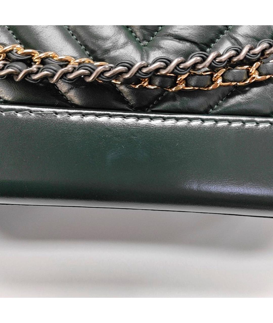 CHANEL Зеленая кожаная сумка через плечо, фото 2