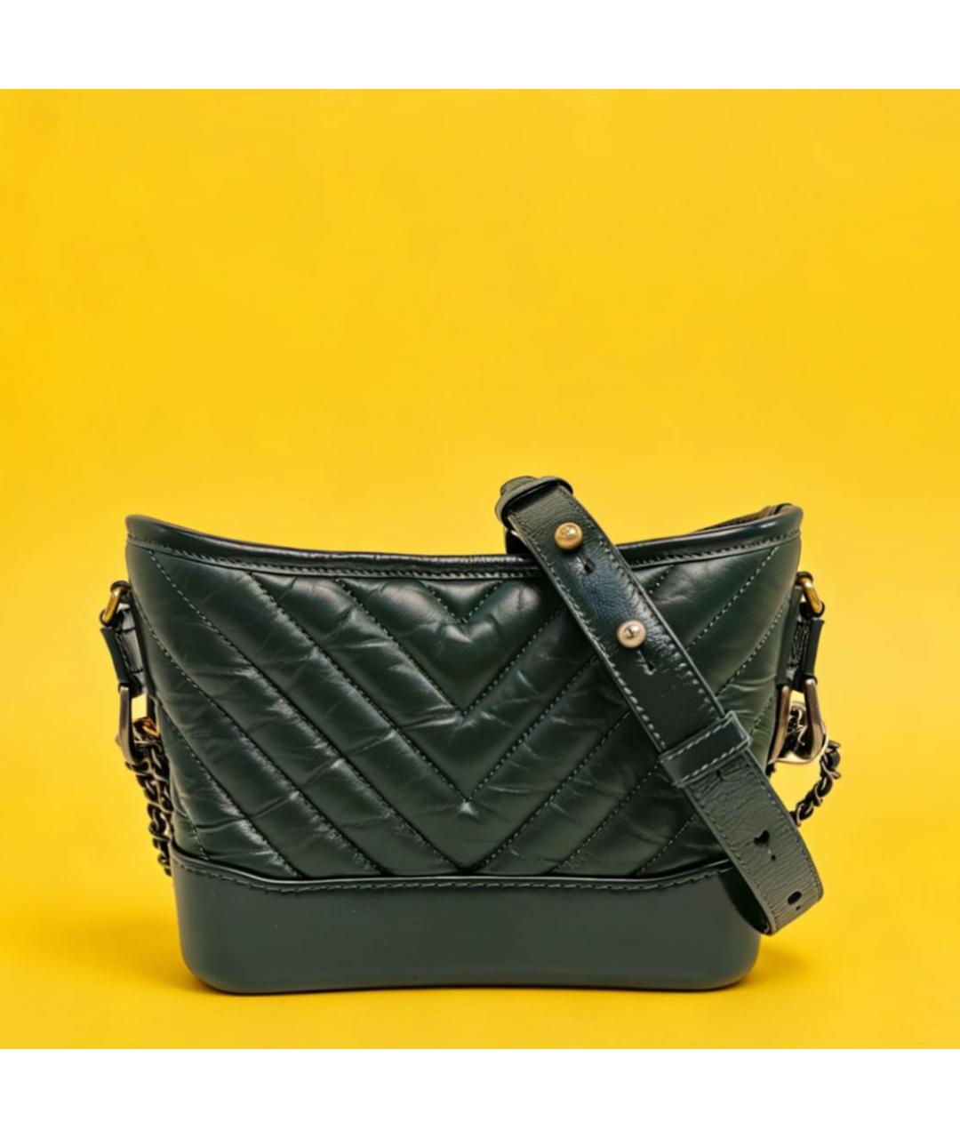 CHANEL Зеленая кожаная сумка через плечо, фото 9