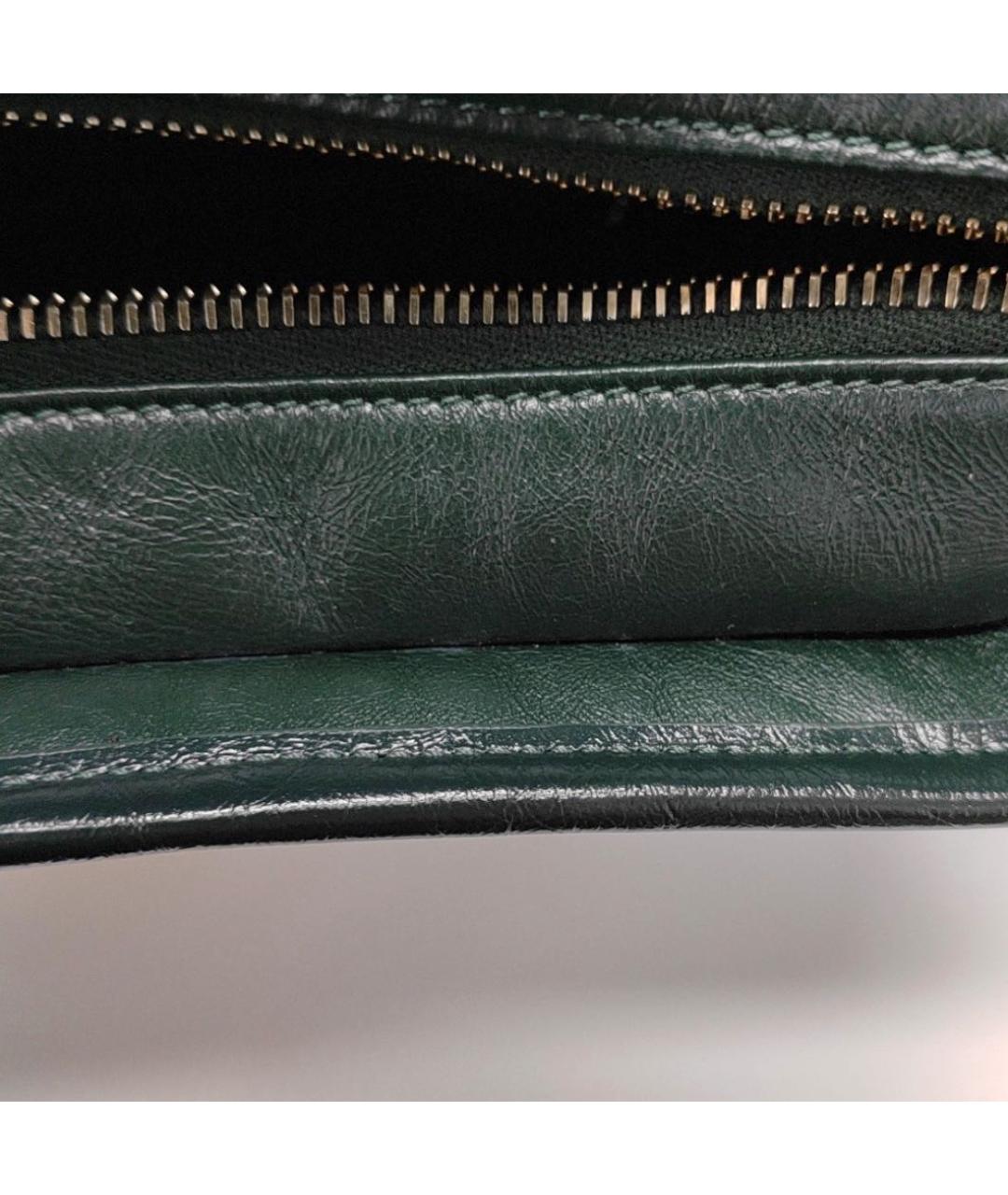 CHANEL Зеленая кожаная сумка через плечо, фото 8