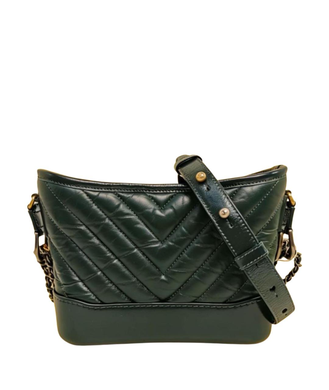 CHANEL Зеленая кожаная сумка через плечо, фото 1