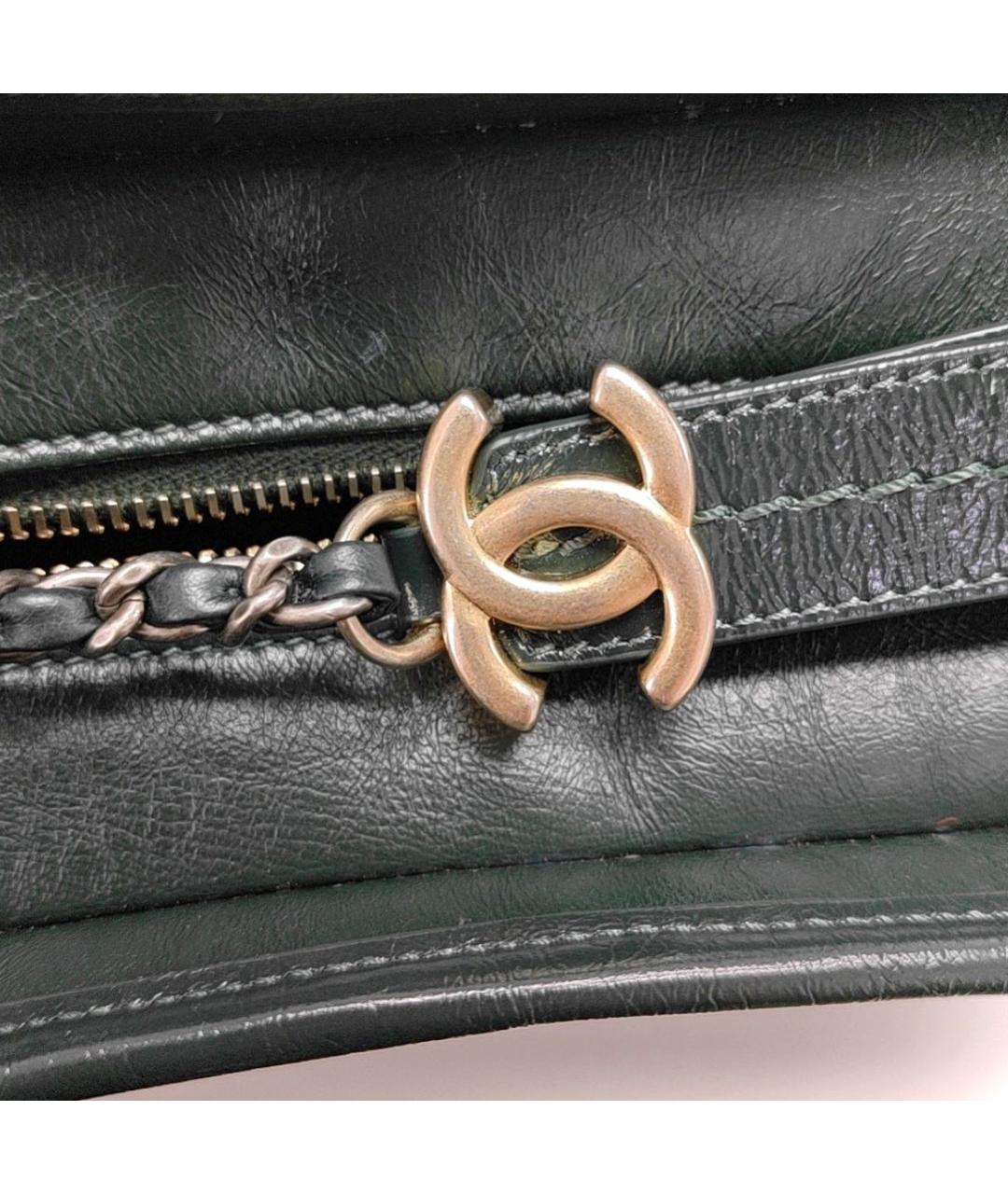 CHANEL Зеленая кожаная сумка через плечо, фото 7