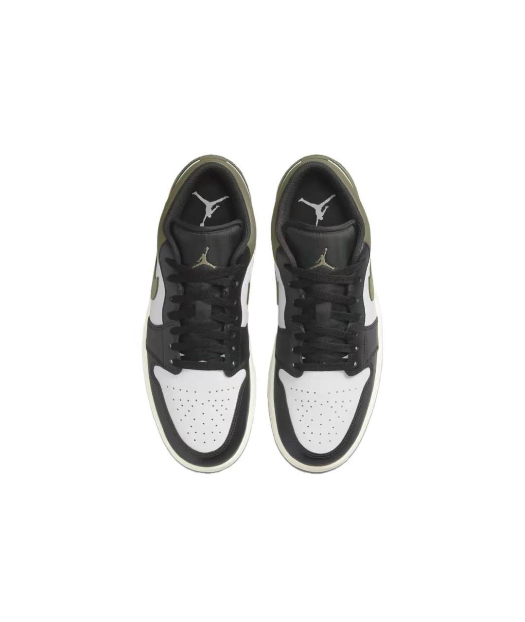 JORDAN Хаки кожаные низкие кроссовки / кеды, фото 3