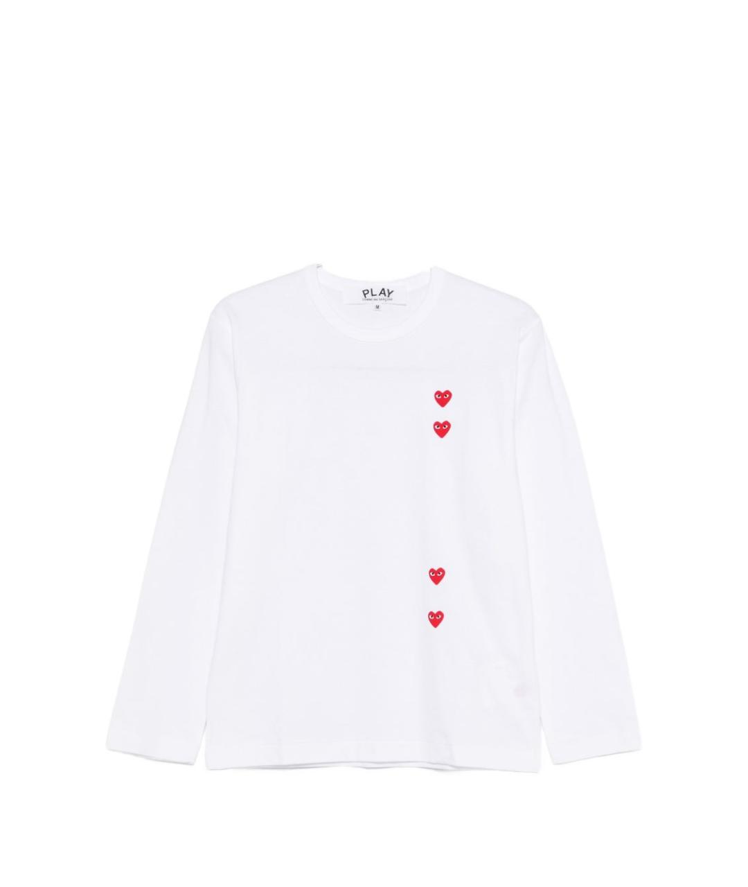 COMME DES GARÇONS Белая хлопковая футболка, фото 6