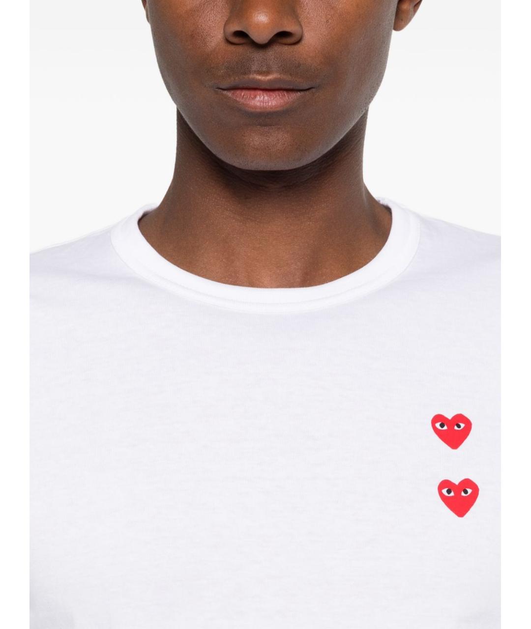 COMME DES GARÇONS Белая хлопковая футболка, фото 2
