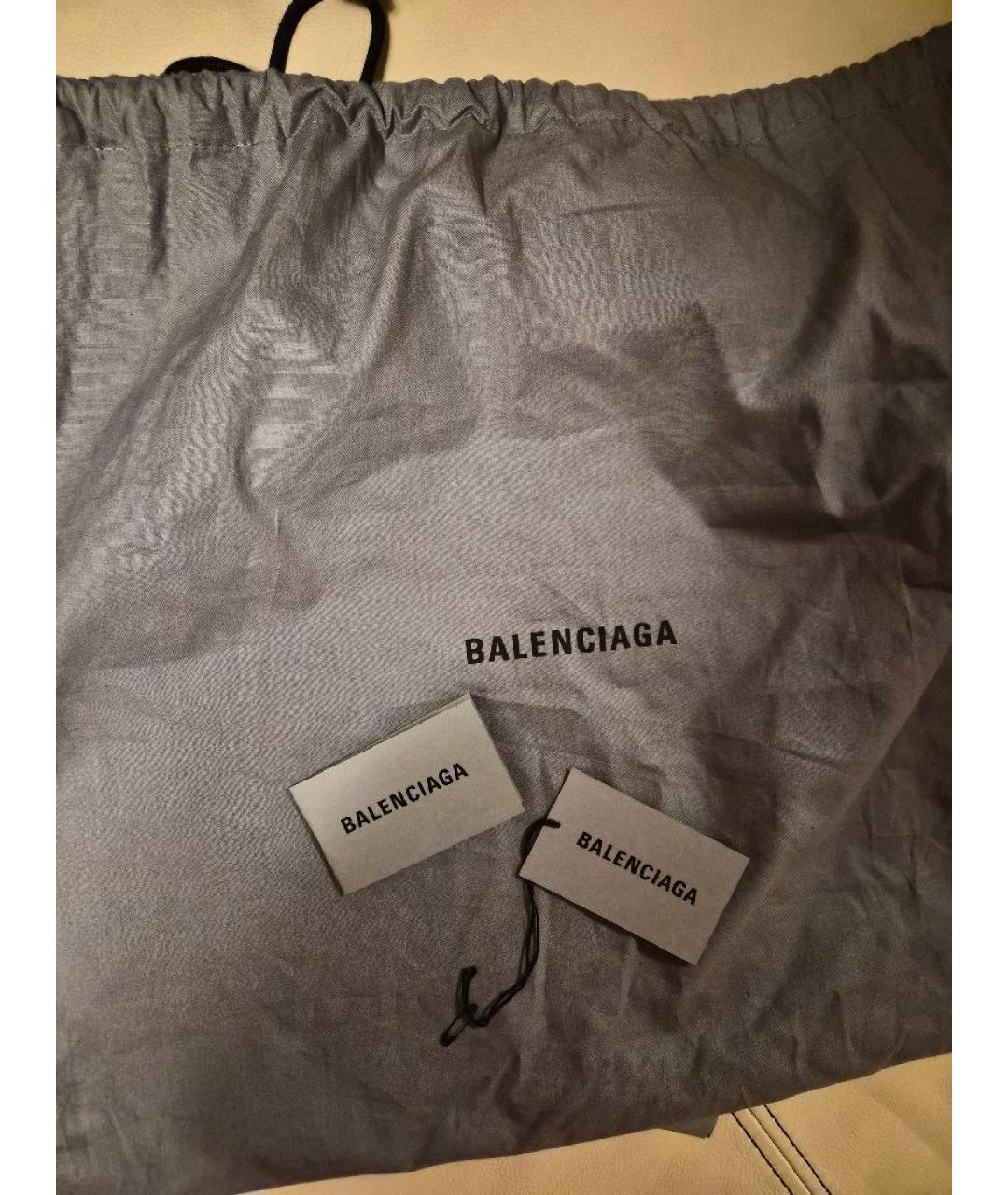 BALENCIAGA Черная кожаная сумка через плечо, фото 7