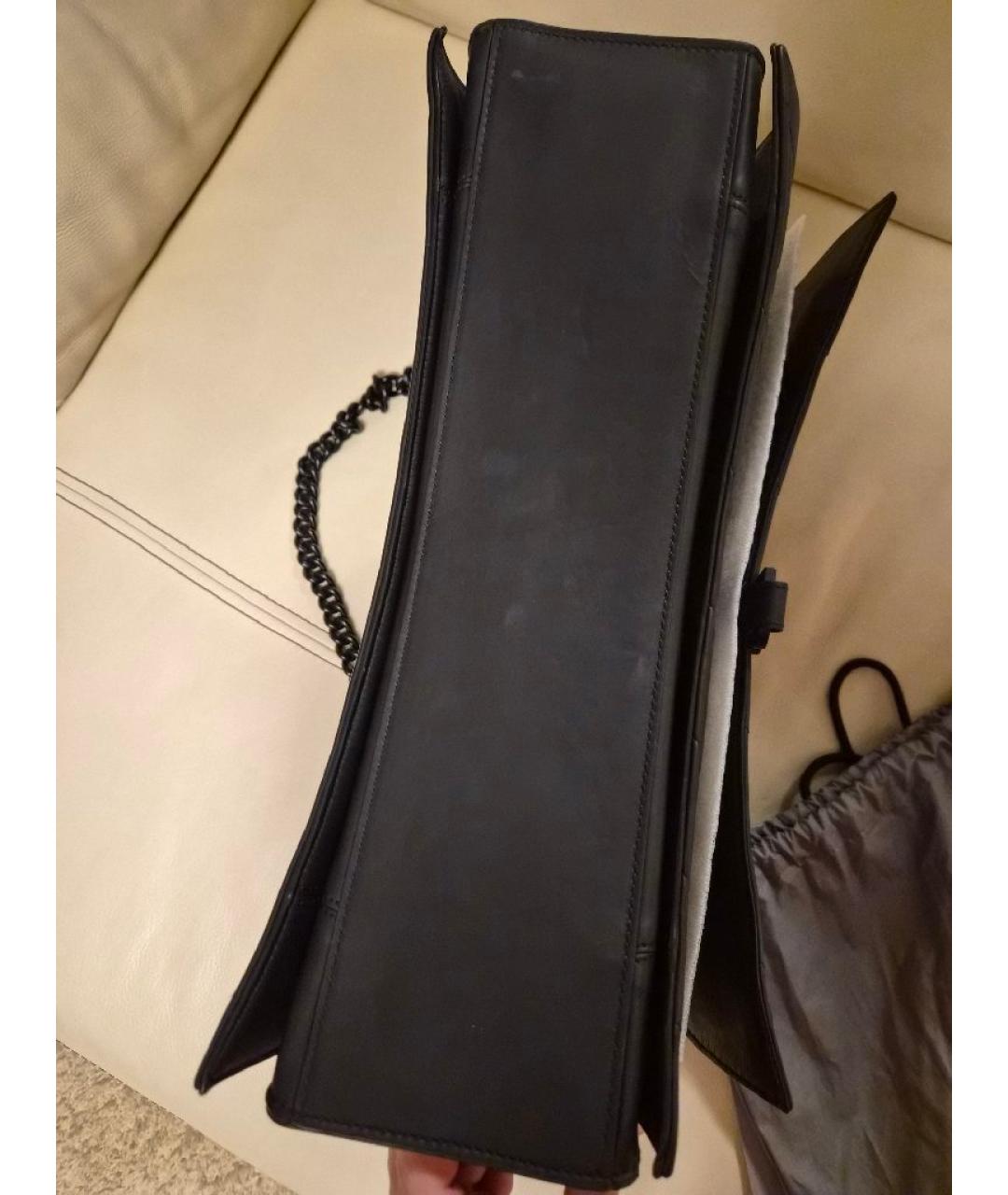 BALENCIAGA Черная кожаная сумка через плечо, фото 8