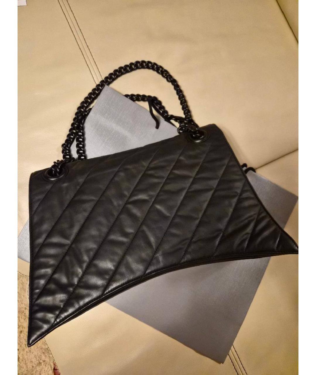 BALENCIAGA Черная кожаная сумка через плечо, фото 3