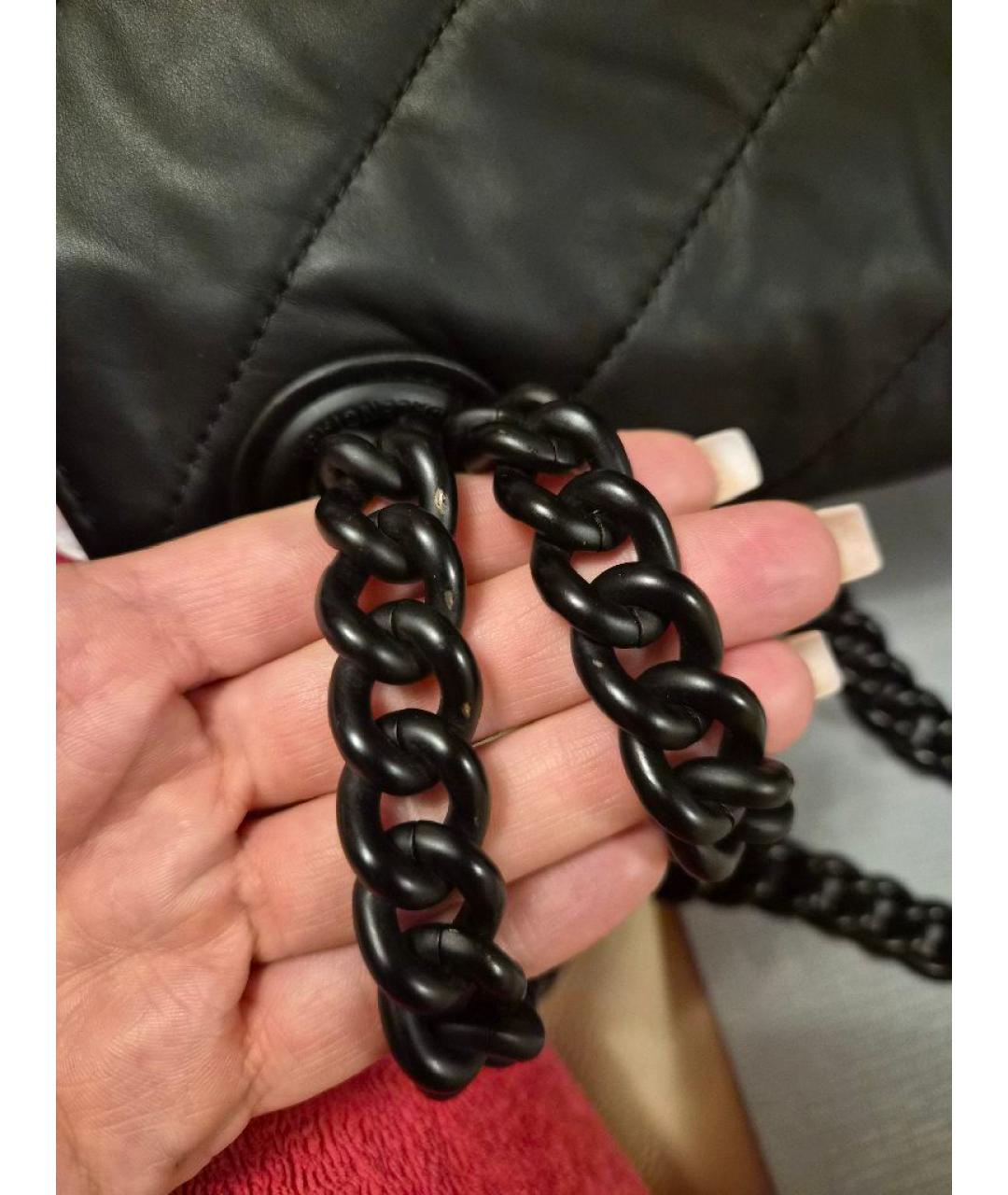 BALENCIAGA Черная кожаная сумка через плечо, фото 6