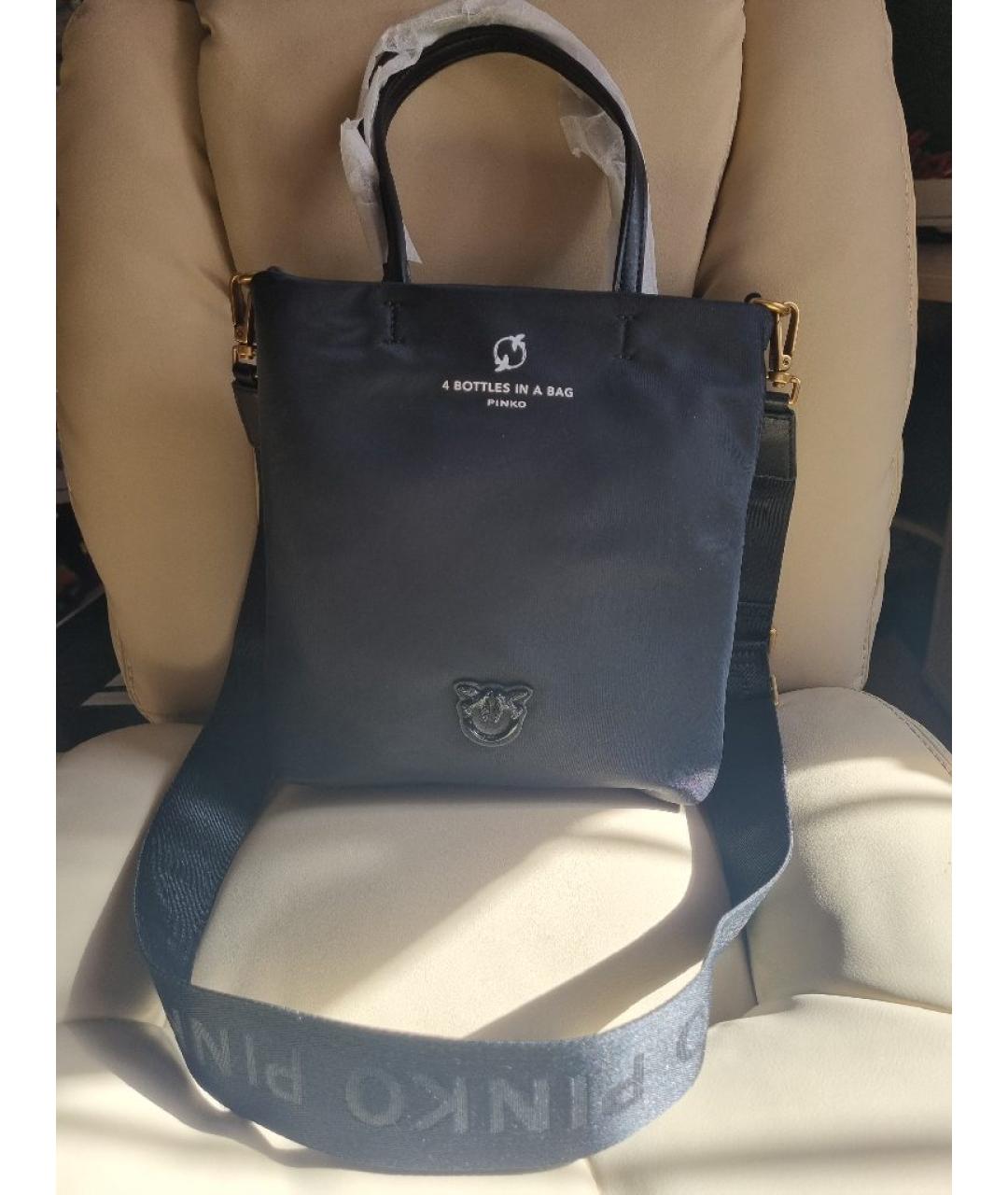 PINKO Черная сумка с короткими ручками, фото 2