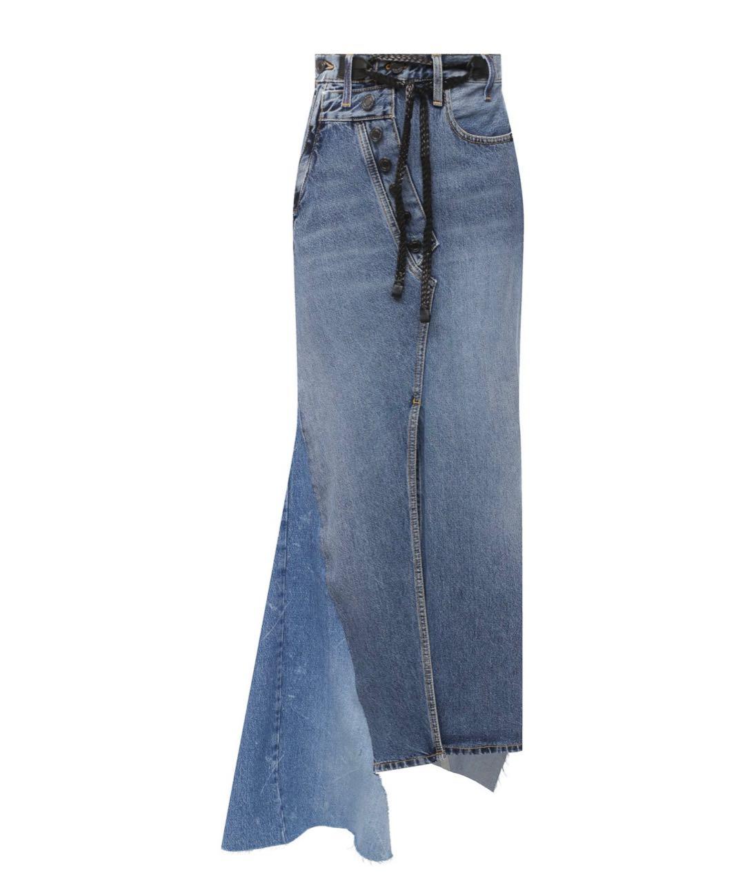 TOM FORD Голубая деним юбка макси, фото 6