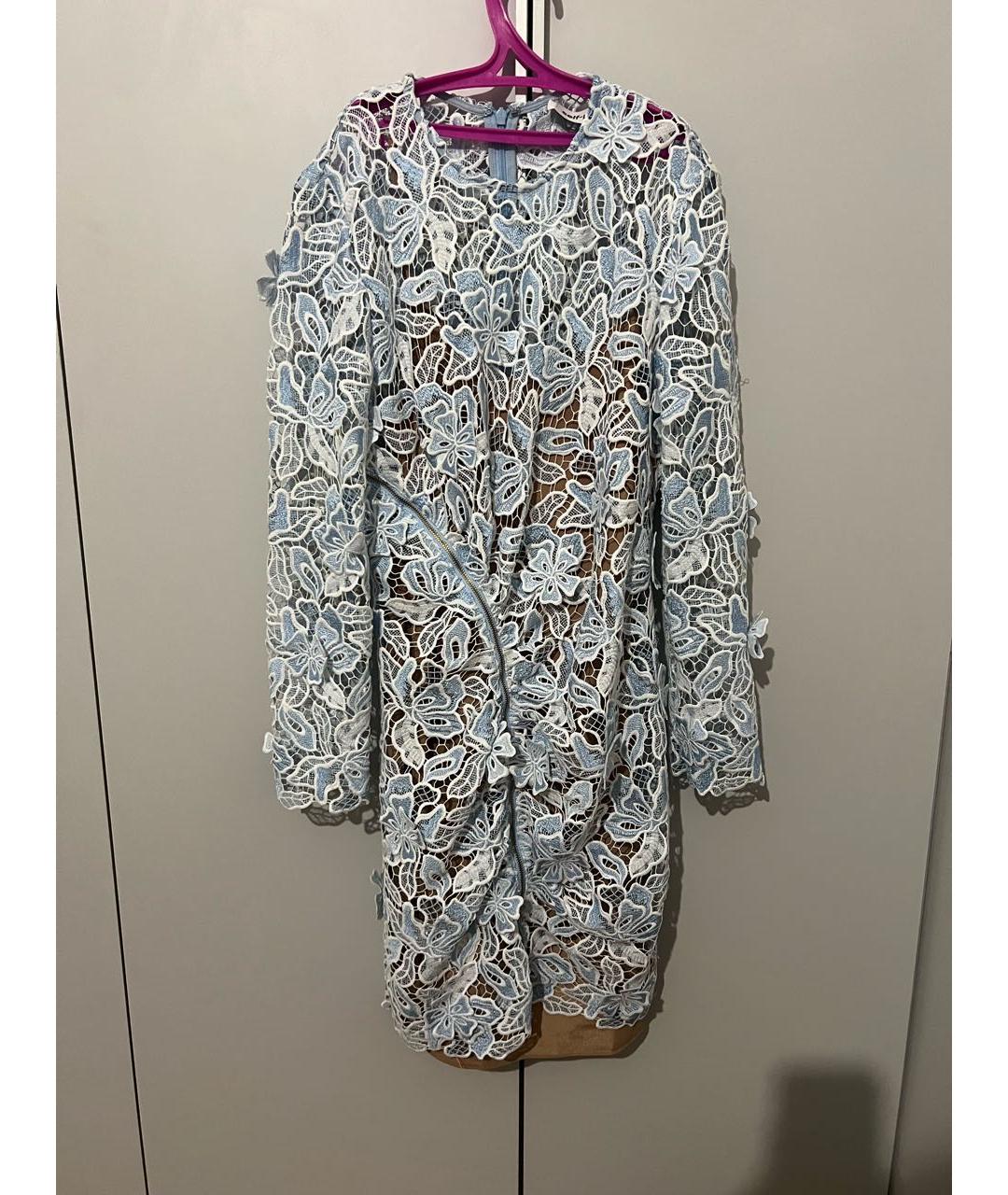 SELF-PORTRAIT Голубое коктейльное платье, фото 6