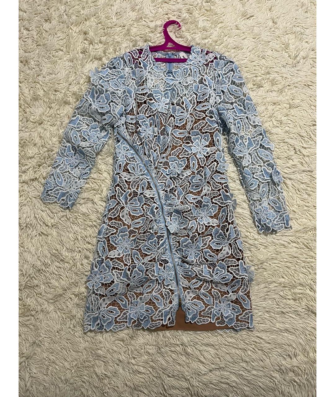 SELF-PORTRAIT Голубое коктейльное платье, фото 4