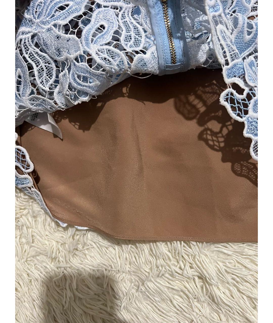 SELF-PORTRAIT Голубое коктейльное платье, фото 5