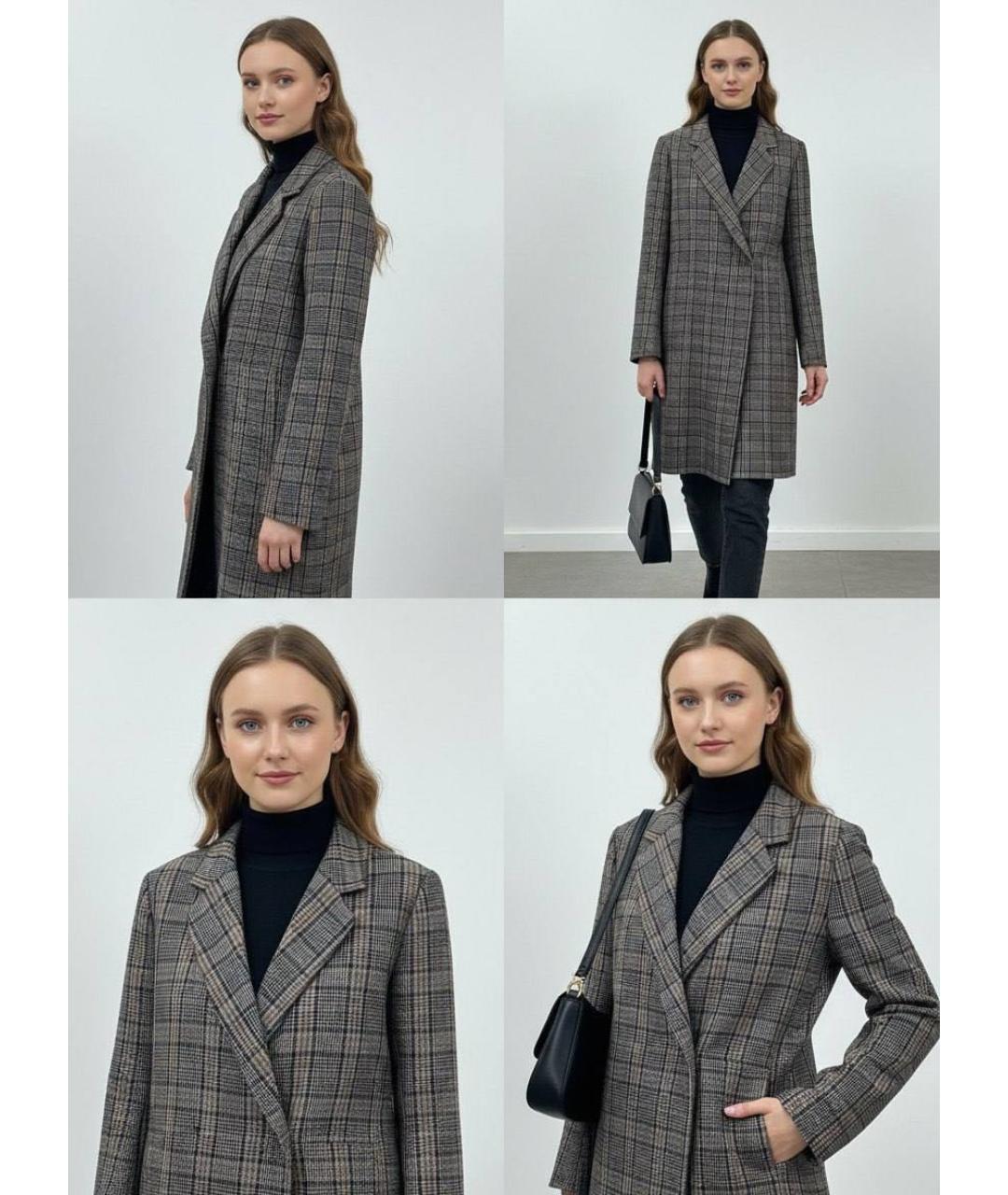 COS Коричневое шерстяное пальто, фото 5