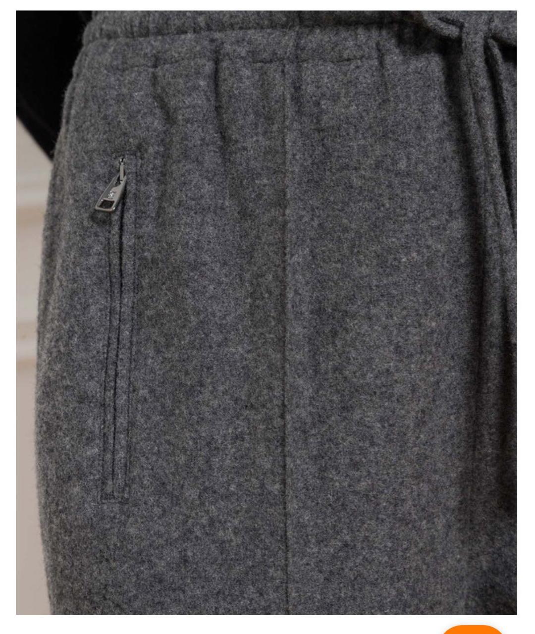 ERMANNO SCERVINO Серые шерстяные прямые брюки, фото 5