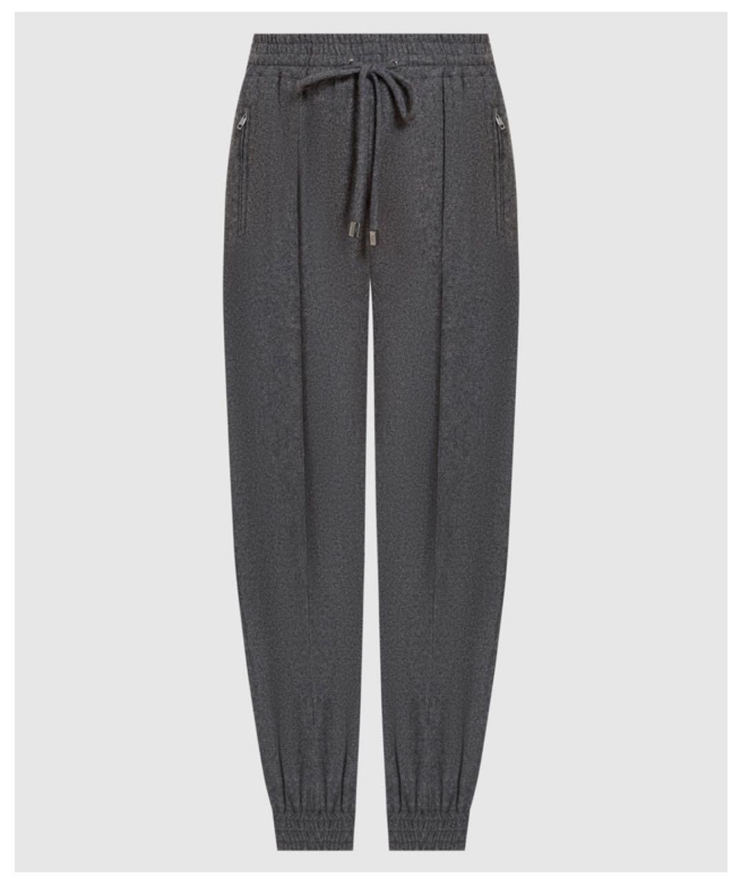 ERMANNO SCERVINO Серые шерстяные прямые брюки, фото 6