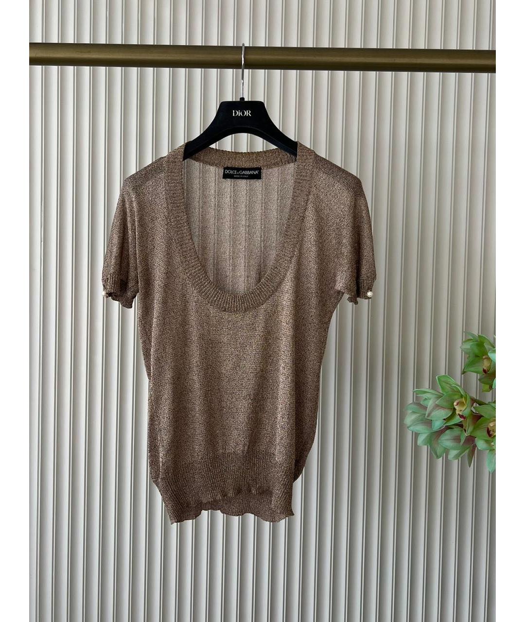 DOLCE&GABBANA Коричневая футболка, фото 8