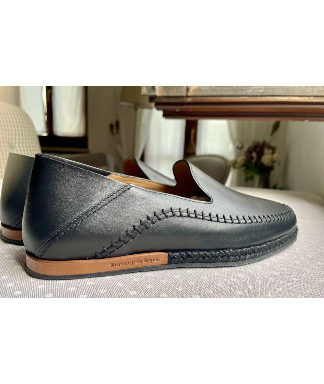 ERMENEGILDO ZEGNA XXX Черные кожаные лоферы, фото 5