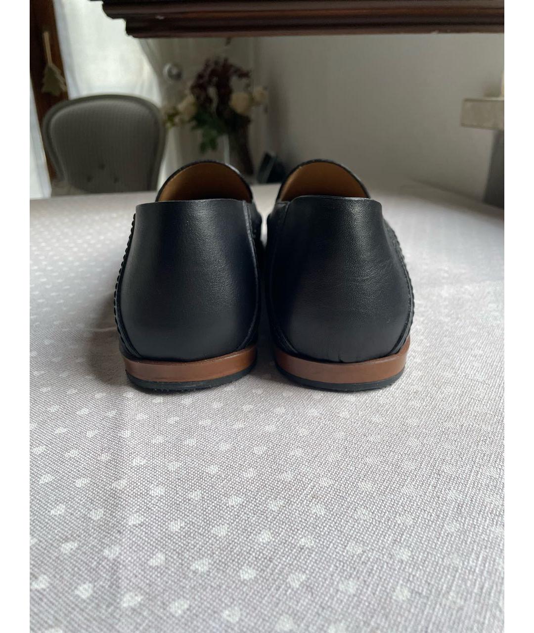 ERMENEGILDO ZEGNA XXX Черные кожаные лоферы, фото 4