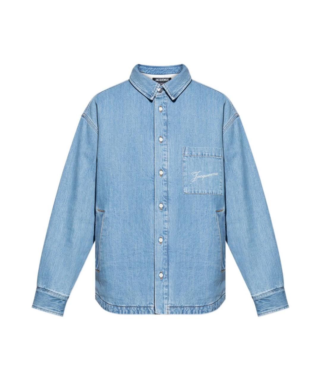 JACQUEMUS Синяя хлопковая кэжуал рубашка, фото 1