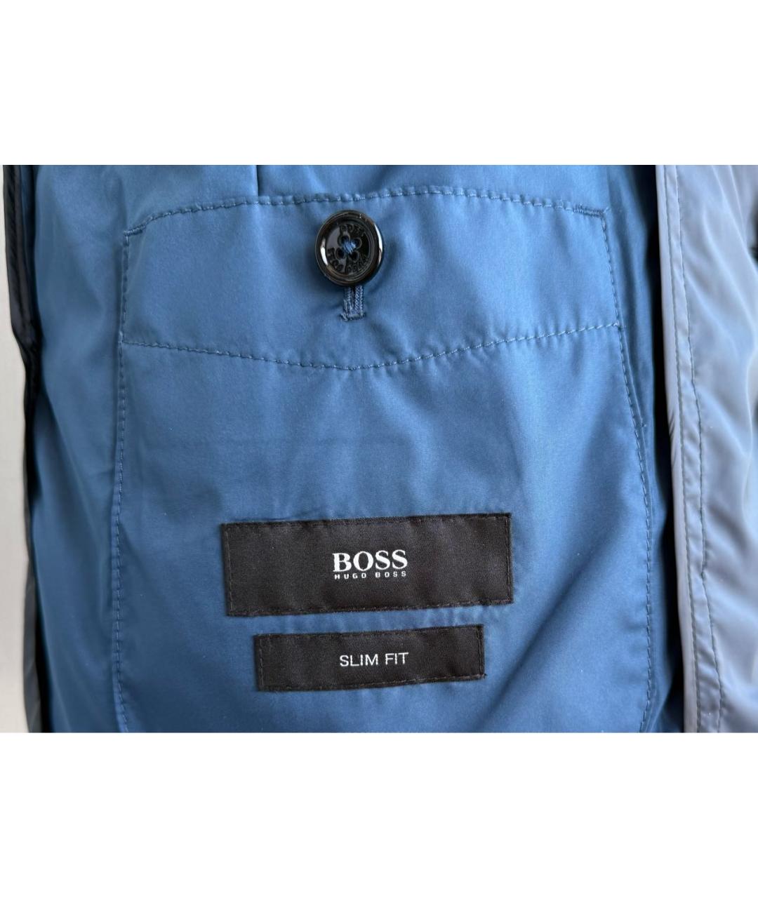 HUGO BOSS Темно-синяя полиэстеровая куртка, фото 3