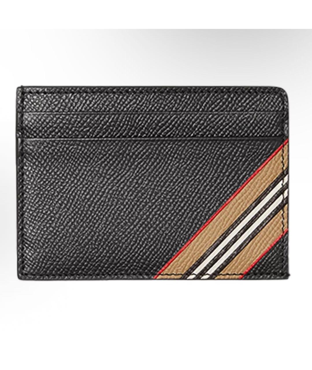 BURBERRY Черный кожаный кардхолдер, фото 4