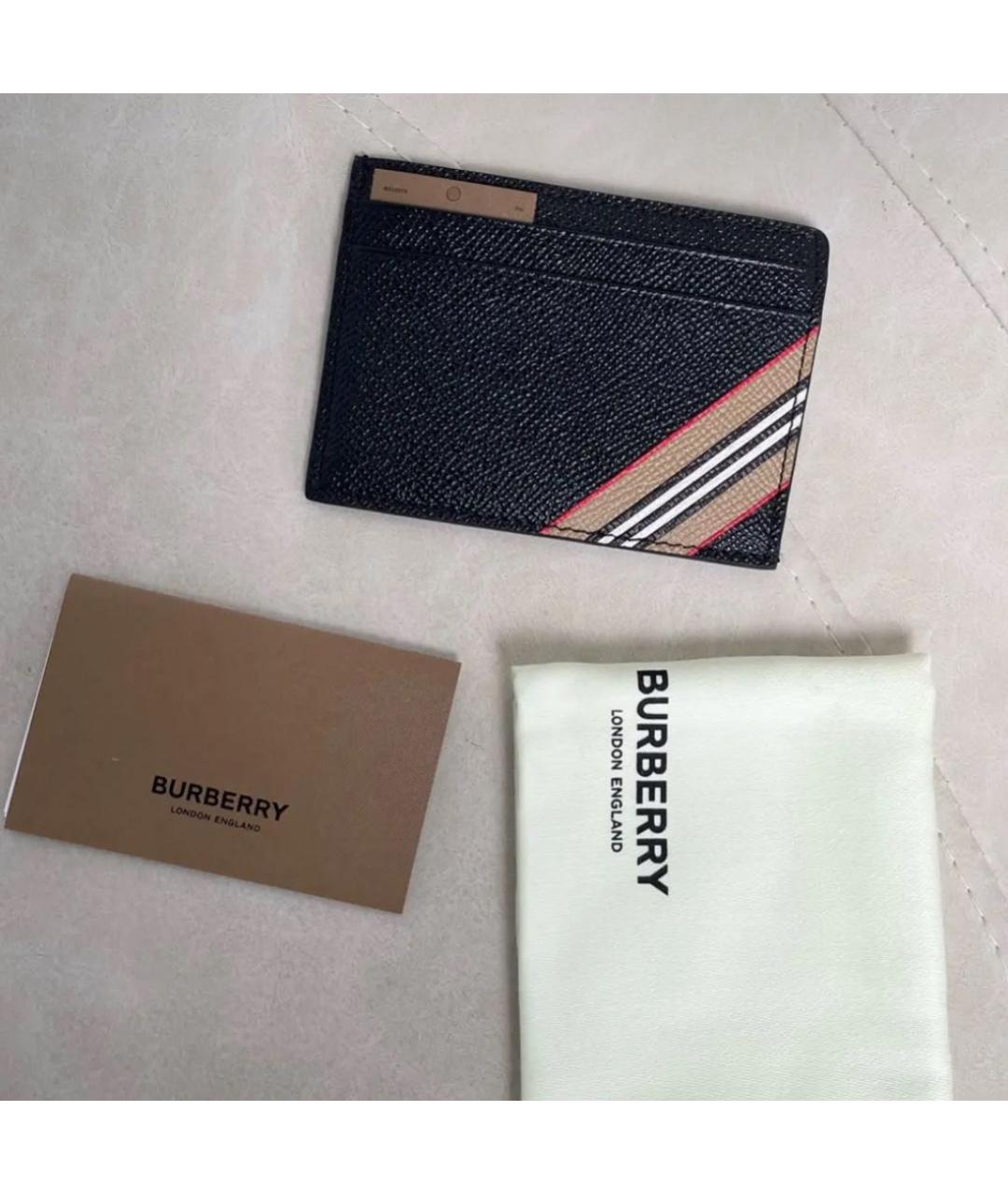 BURBERRY Черный кожаный кардхолдер, фото 2