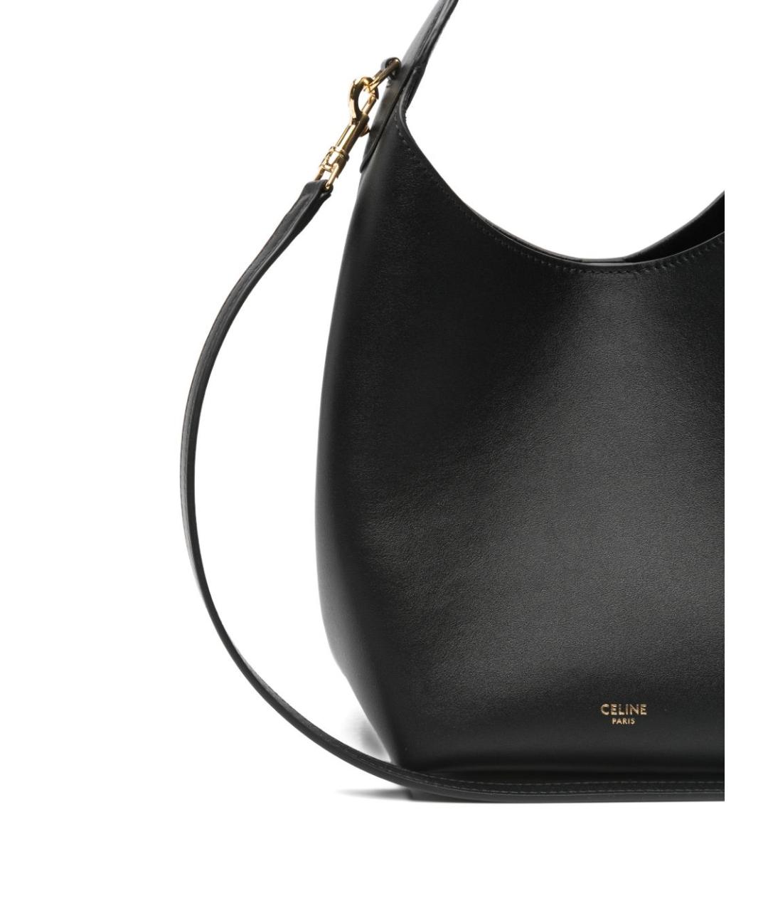 CELINE Черная кожаная сумка через плечо, фото 3