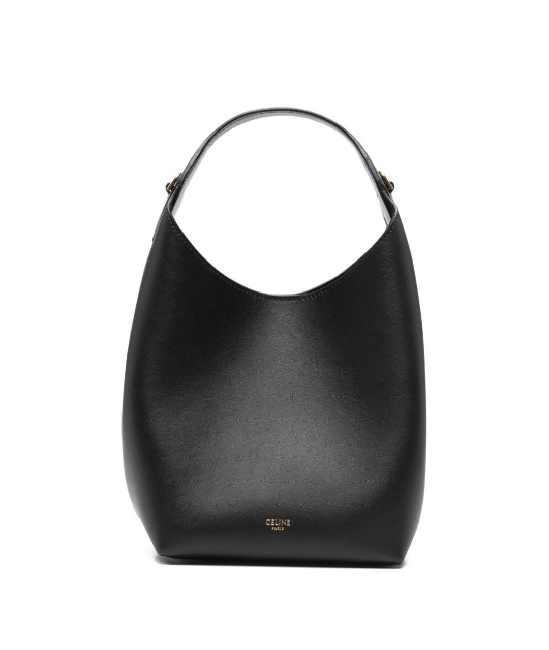 CELINE Черная кожаная сумка через плечо, фото 1